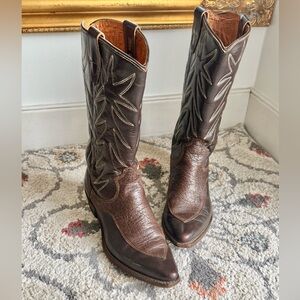 Vintage Miss Texas Cowboy Boots | Brown Leather | Made in USA | Women’s 5C